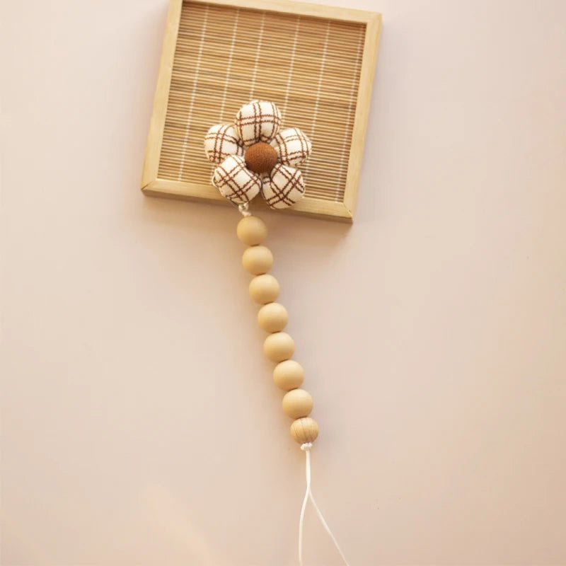 Attache-tétine fleur silicone Kalinatur™ – Anneau de dentition naturel