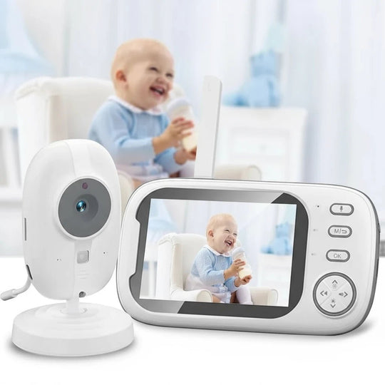 Babyphone avec Caméra & Écran 3.5” – Vision Nocturne & Température