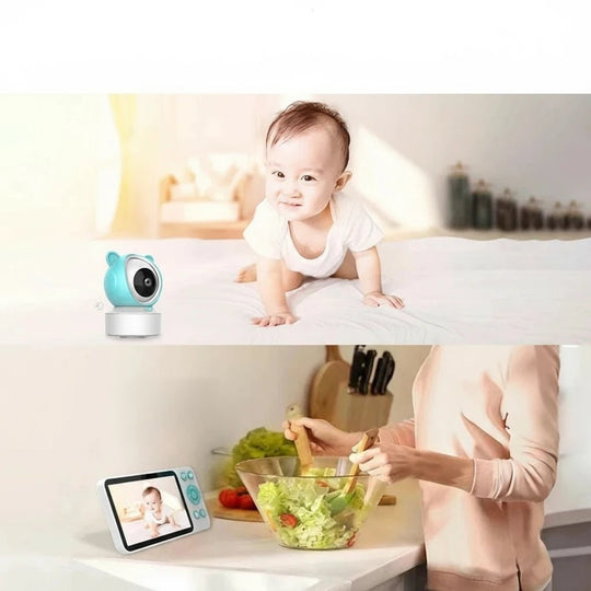 Babyphone Caméra  WiFi 1080P Intelligente – Vision Nocturne, Détection des Pleurs & Température