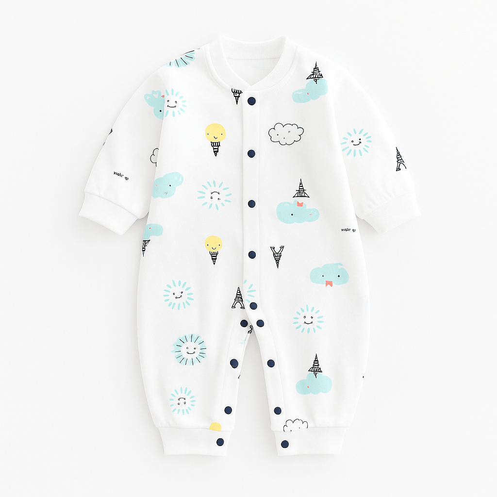 combinaison motifs,ampoule nuage soleil bleu