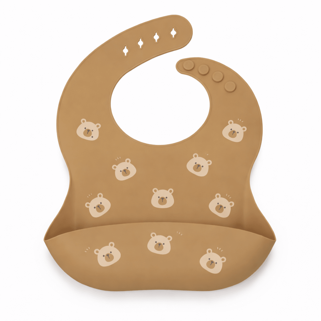 Bavoir Bébé en Silicone Imperméable avec Récupérateur Kalinatur