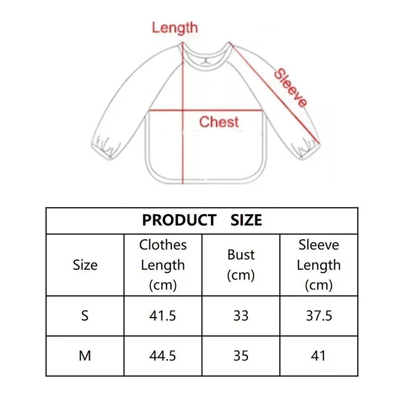 Bavoir Bébé Imperméable à Manches Longues Kalinatur