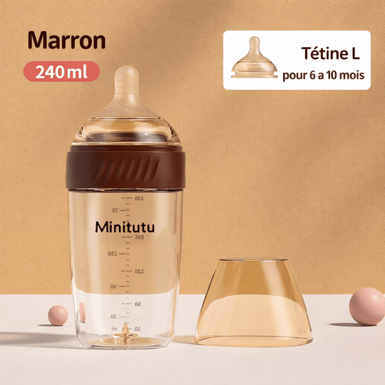 Biberon en Verre 160ml / 240ml Anti-Colique pour Nouveau-né Kalinatur