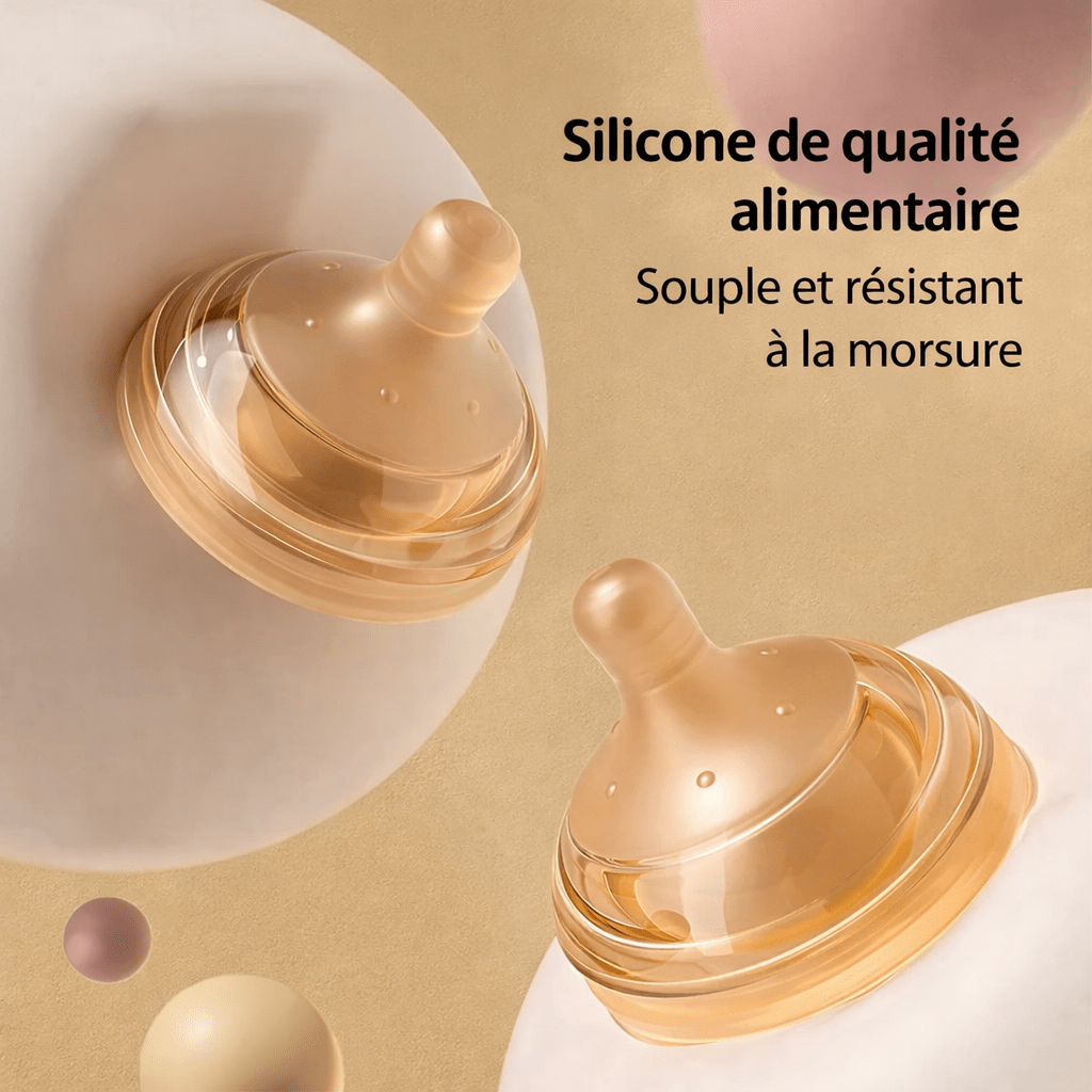 Biberon en Verre 160ml / 240ml Anti-Colique pour Nouveau-né Kalinatur