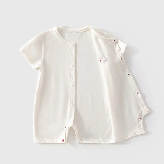 body blanc  ouvert motif pomme 