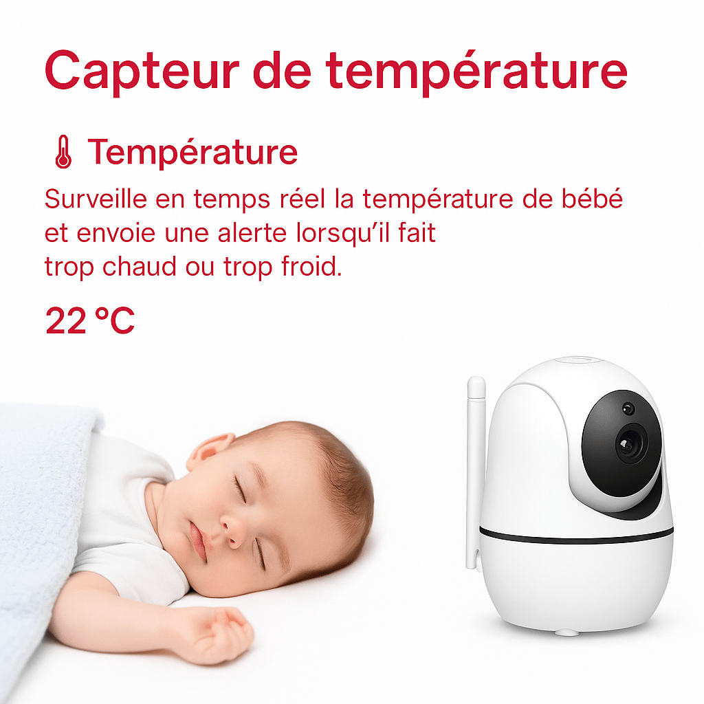 Caméra pour bébé Vision 4K™ | audio bidirectionnel & portée longue