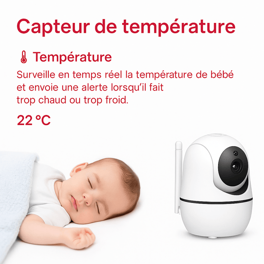 Caméra pour bébé Vision 4K™ | audio bidirectionnel & portée longue