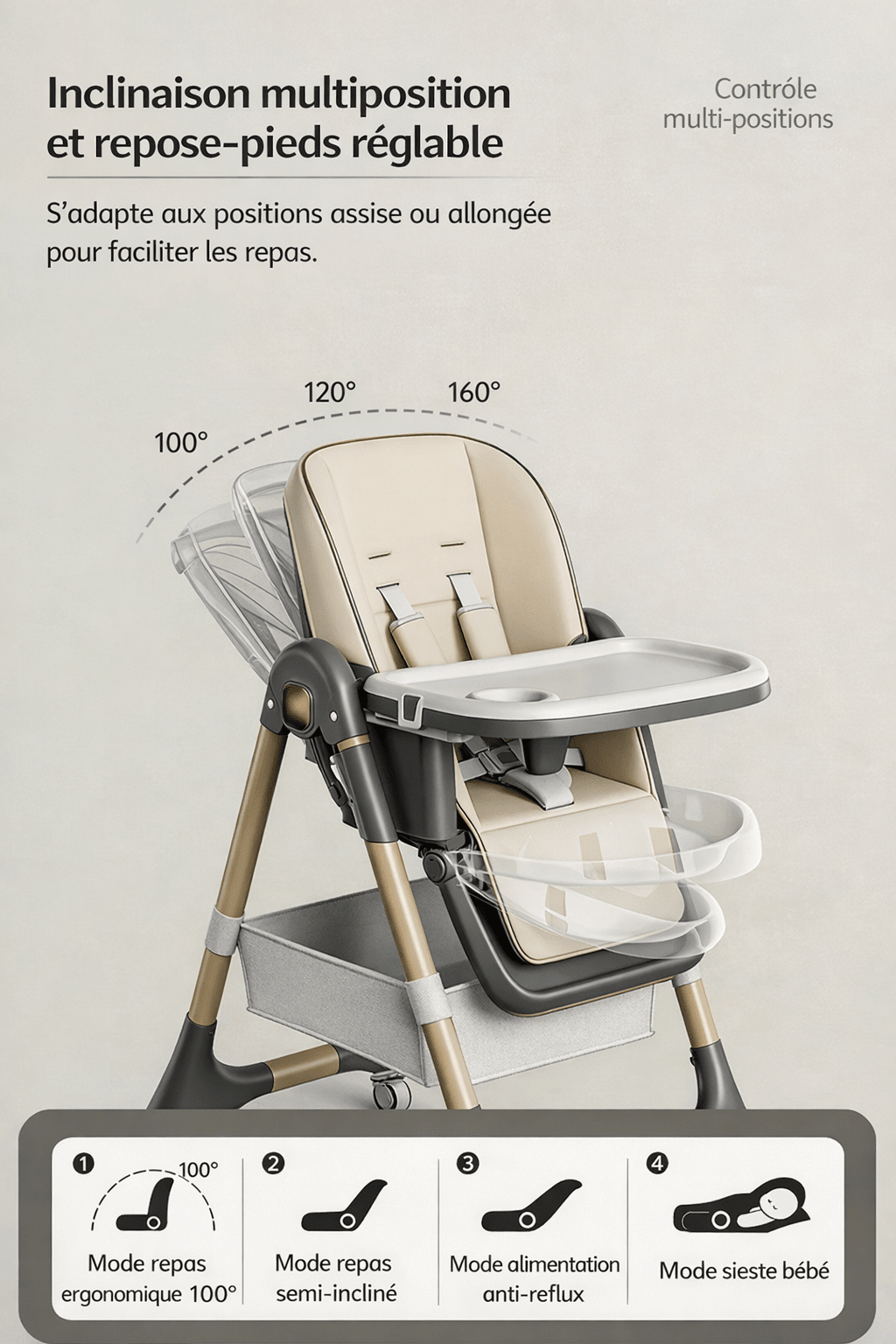 Chaise haute bébé multifonction Kalinatur