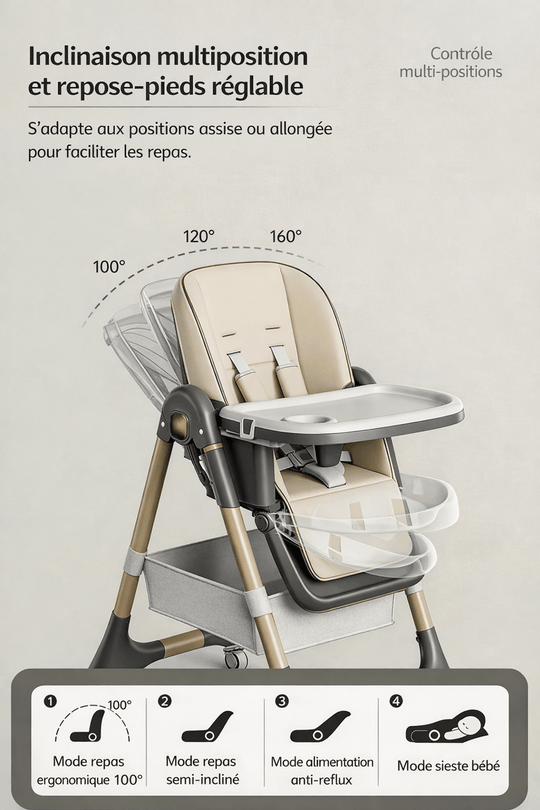 Chaise haute bébé multifonction Kalinatur