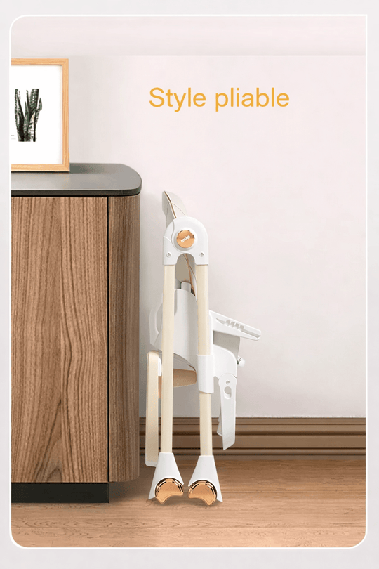 Chaise Haute Bébé Multifonction Pliable avec Roues Kalinatur