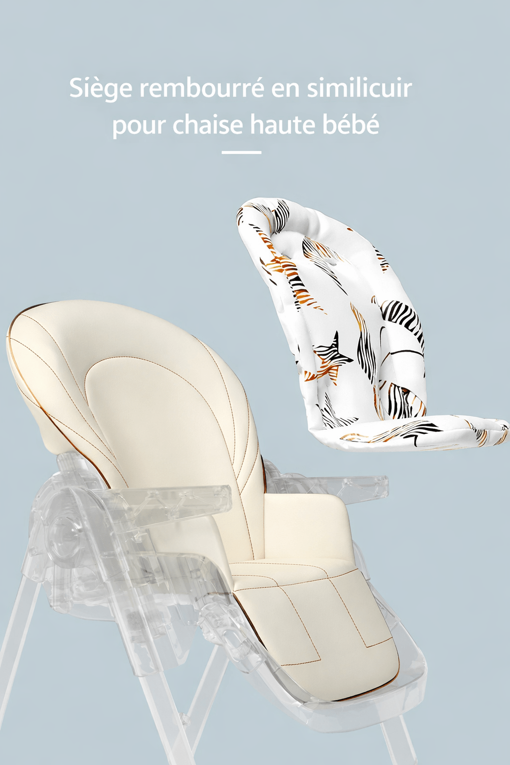 Chaise Haute Bébé Multifonction Pliable avec Roues Kalinatur