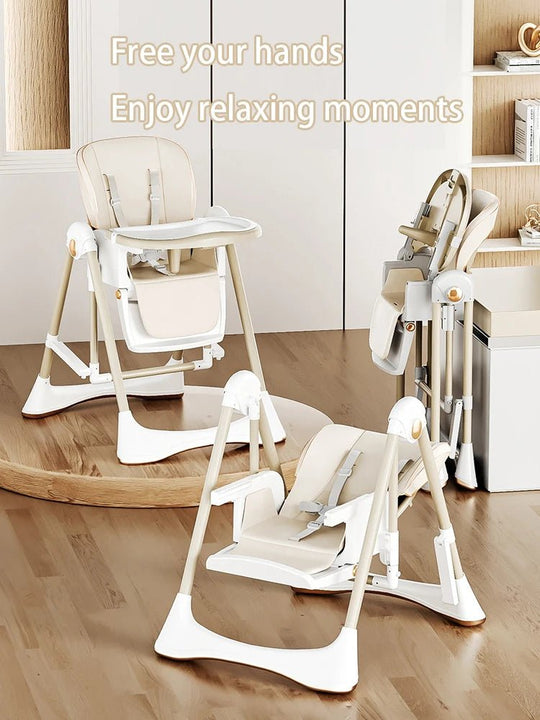 Multifunctional Baby High Chair Baby Seat with Wheels Foldable Feeding Chair for Babies and Toddlers Rocking Chair Baby Items Kalinatur