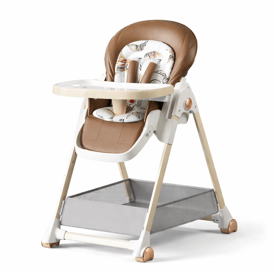 Chaise Haute Bébé Multifonction Pliable avec Roues Kalinatur