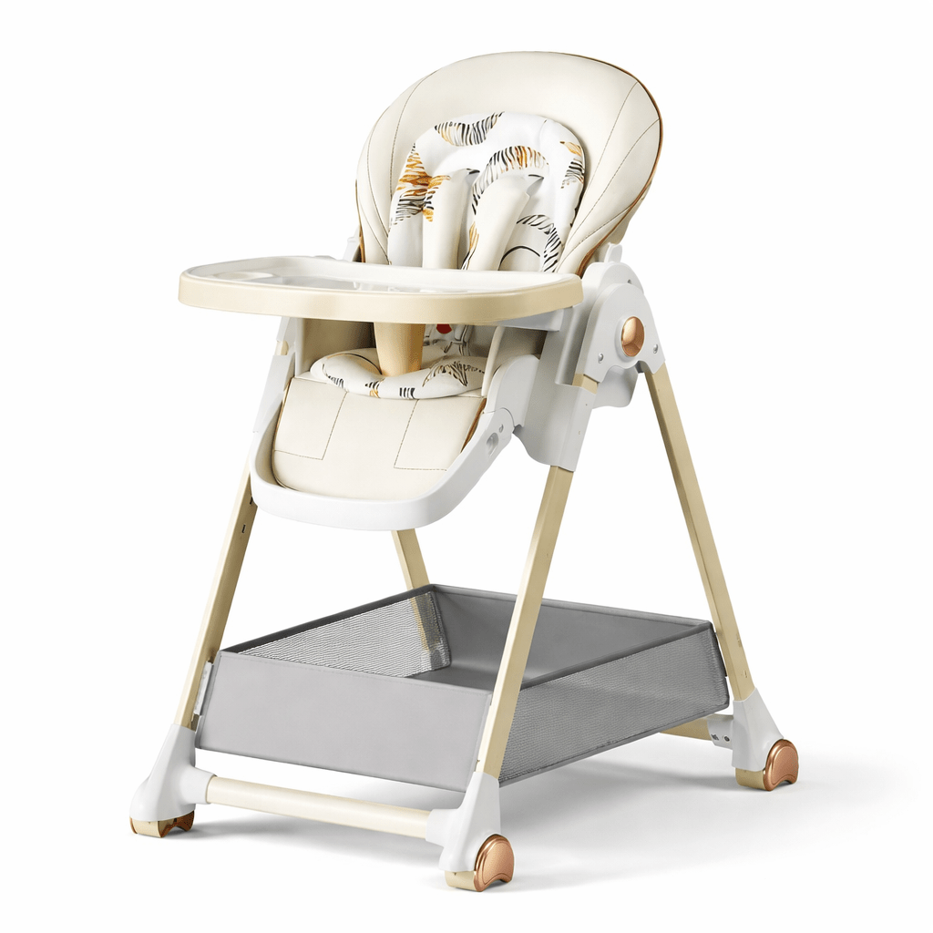 Chaise Haute Bébé Multifonction Pliable avec Roues Kalinatur