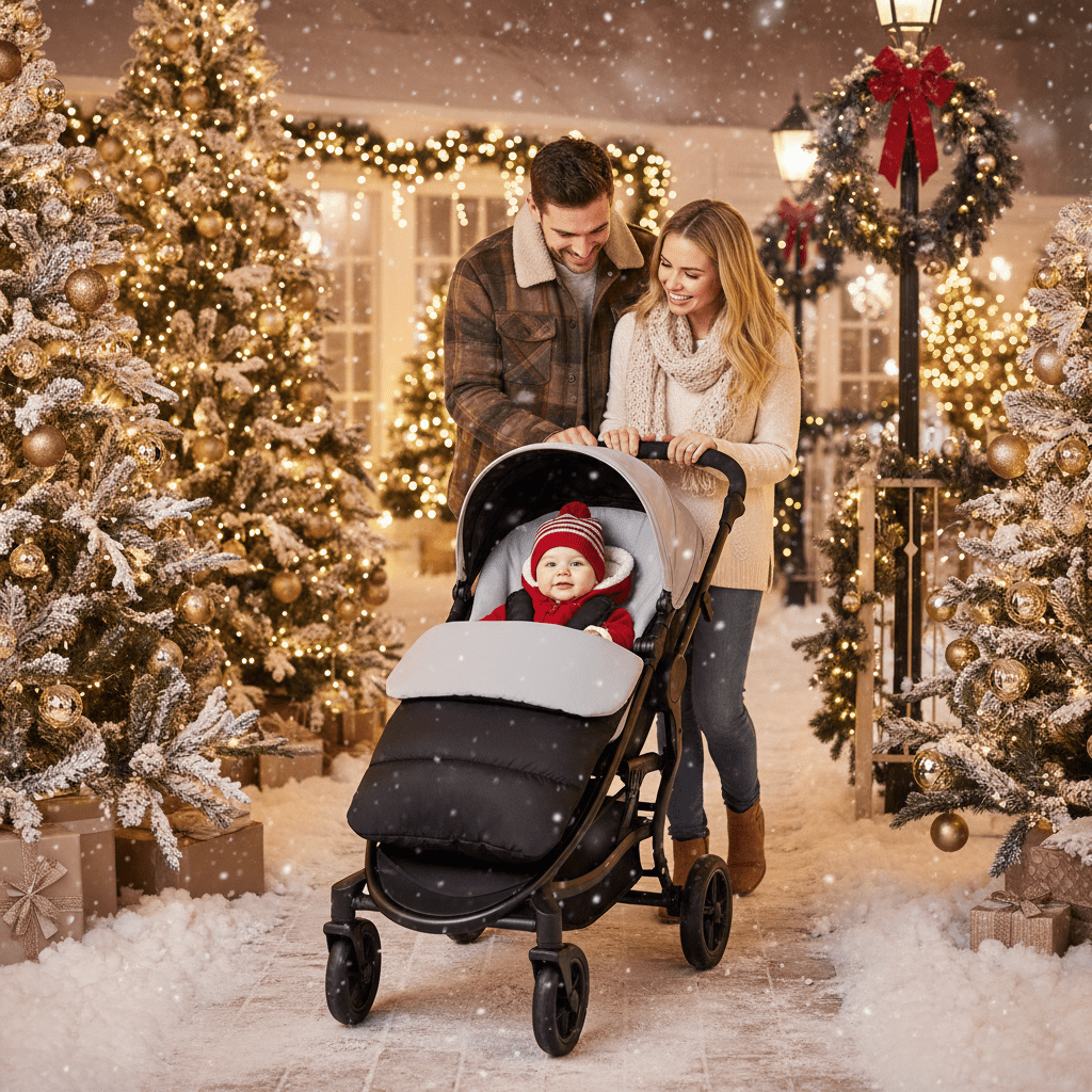 Chancelière d’Hiver Bébé – Chaude, Imperméable & Compatible Toutes Poussettes | Kalinatur