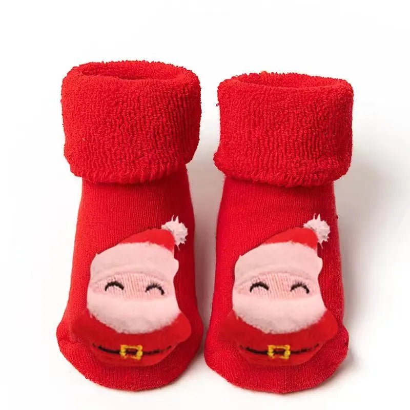 Chaussettes Bébé de Noël Antidérapantes