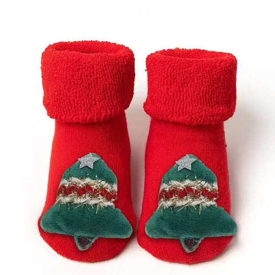 Chaussettes Bébé de Noël Antidérapantes