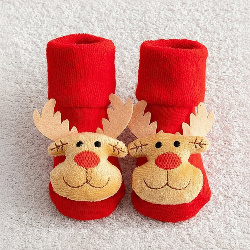 Chaussettes Bébé de Noël Antidérapantes