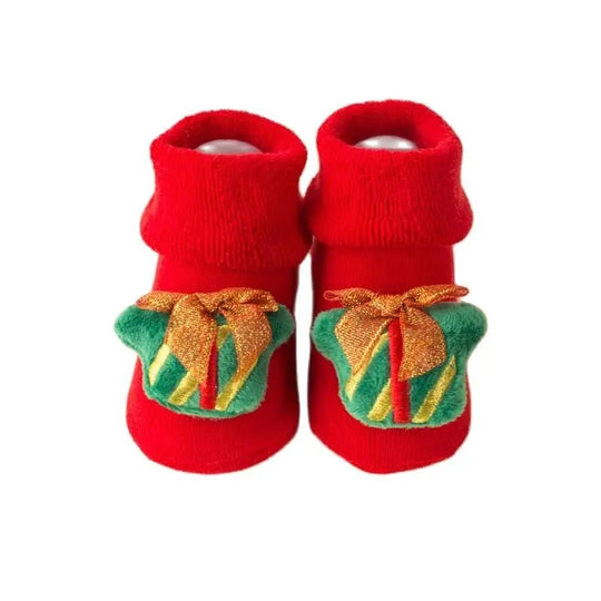 Chaussettes Bébé de Noël Antidérapantes
