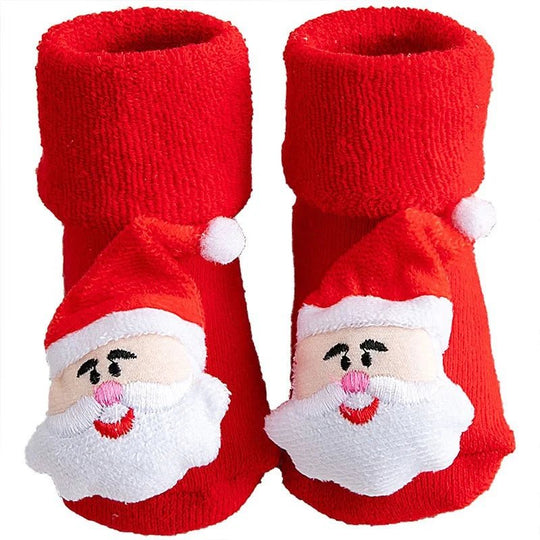Chaussettes Bébé de Noël Antidérapantes