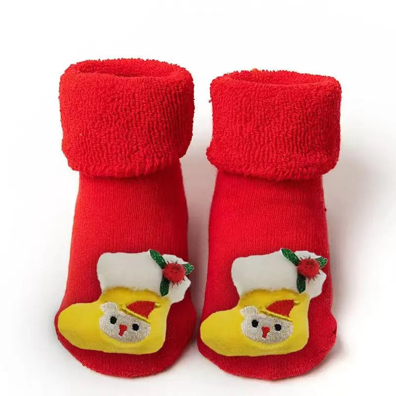 Chaussettes Bébé de Noël Antidérapantes
