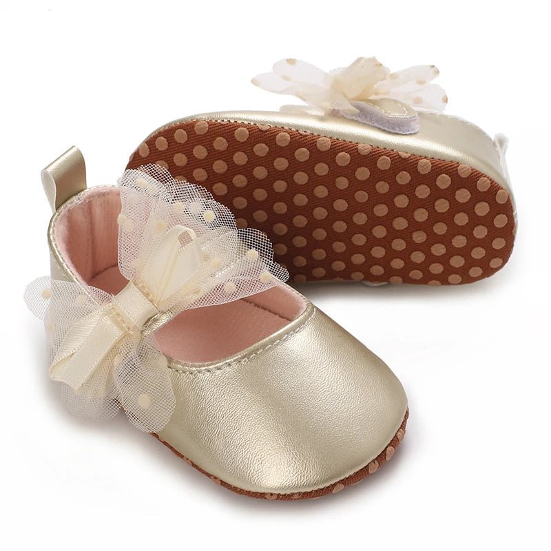 Chaussures Bébé Fille Premiers Pas à Nœud Papillon Kalinatur