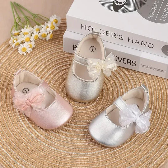 Chaussures Bébé Fille Premiers Pas à Nœud Papillon Kalinatur