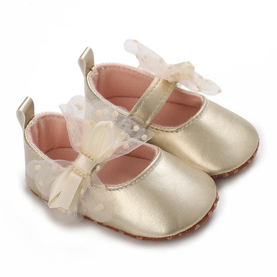 Chaussures Bébé Fille Premiers Pas à Nœud Papillon Kalinatur
