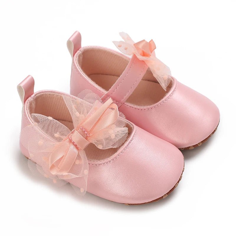 Chaussures Bébé Fille Premiers Pas à Nœud Papillon Kalinatur