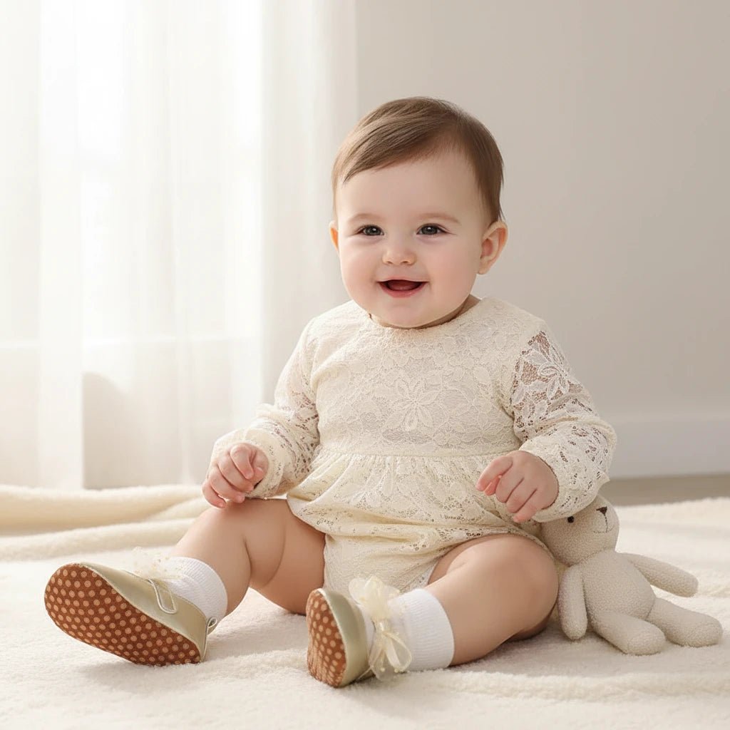 Chaussures Bébé Fille Premiers Pas à Nœud Papillon Kalinatur