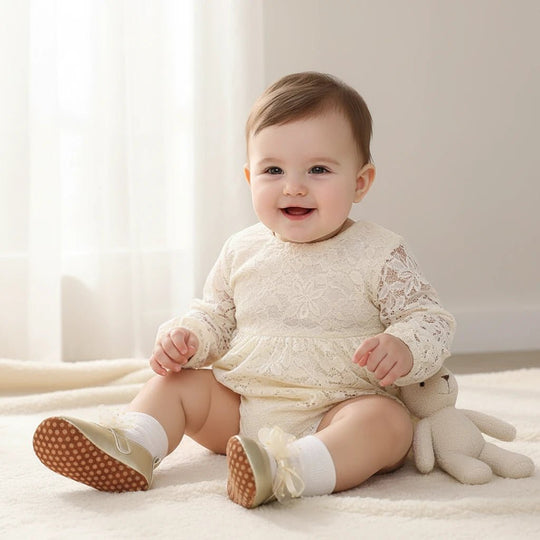 Chaussures Bébé Fille Premiers Pas à Nœud Papillon Kalinatur
