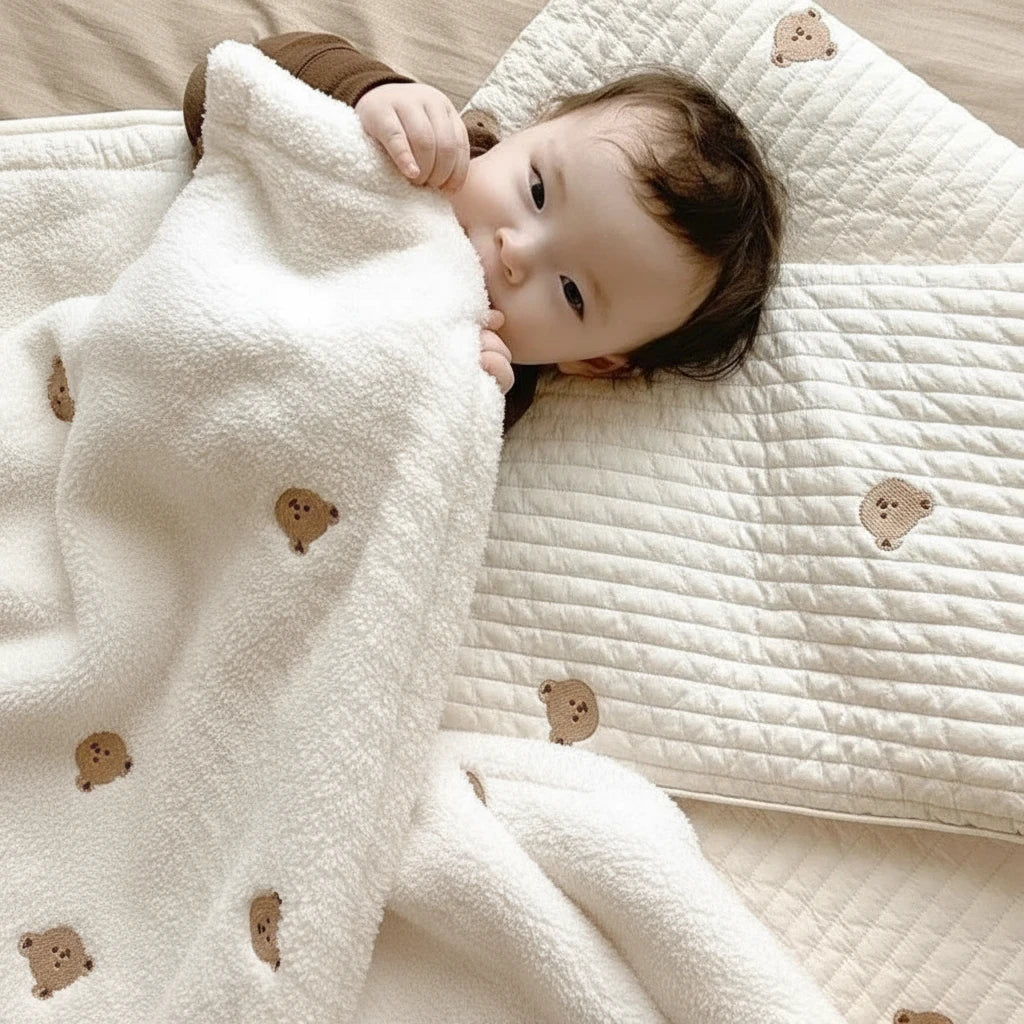 Couverture bébé à motifs ￼