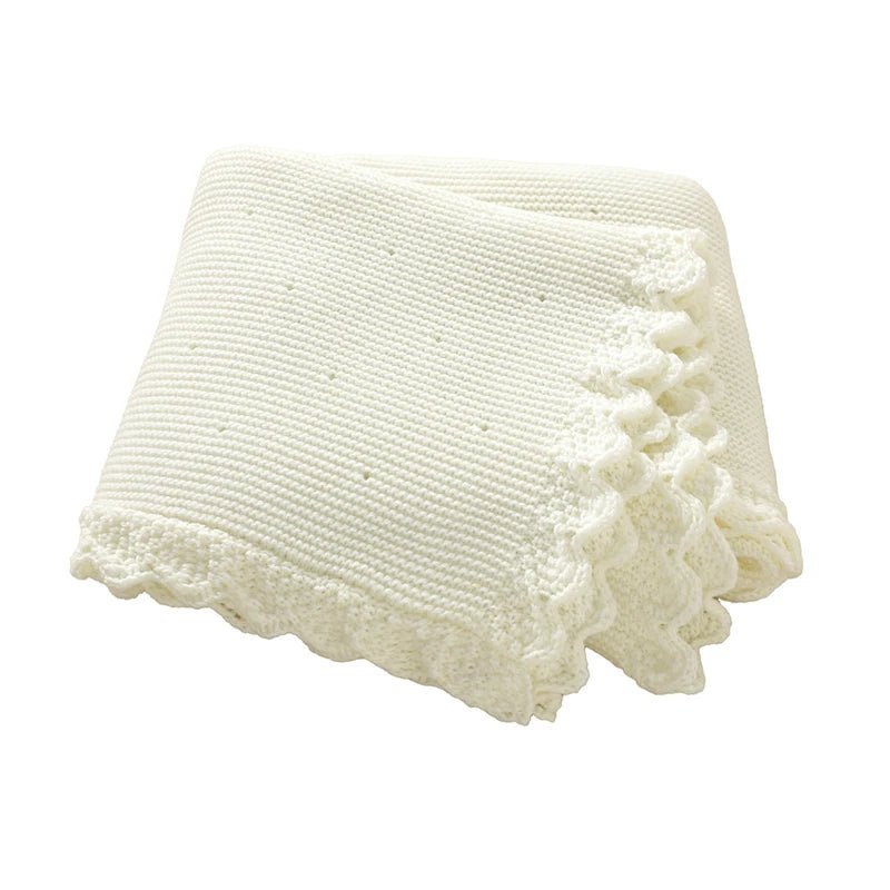 Couverture Bébé Douce 90x70 cm – Plaid Naissance Toutes Saisons en Maille Confort Kalinatur
