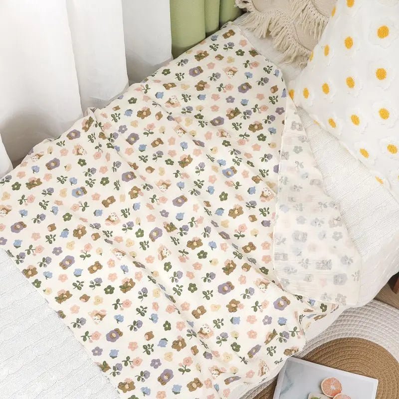 Manta para bebé de muselina de algodón de 80x80 cm