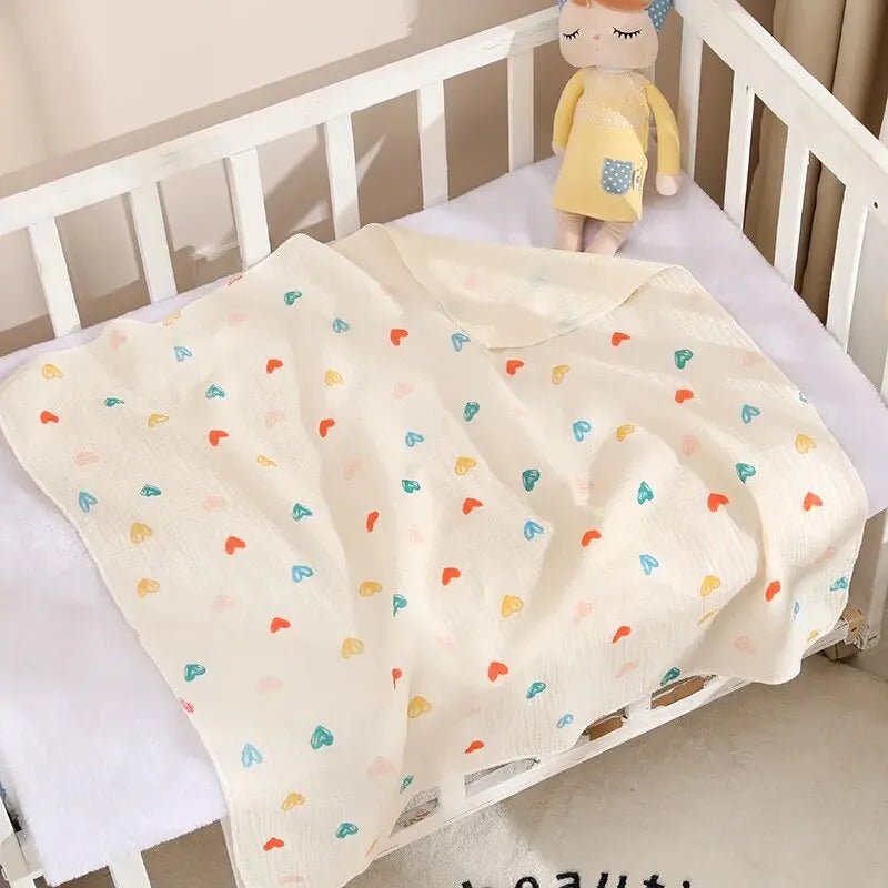 Couverture bébé en mousseline de coton 80x80 cm Kalinatur