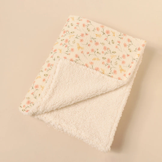 Couverture d’hiver bébé épaisse en coton et polaire douce | Plaid chaud 100x80 cm – Kalinatur