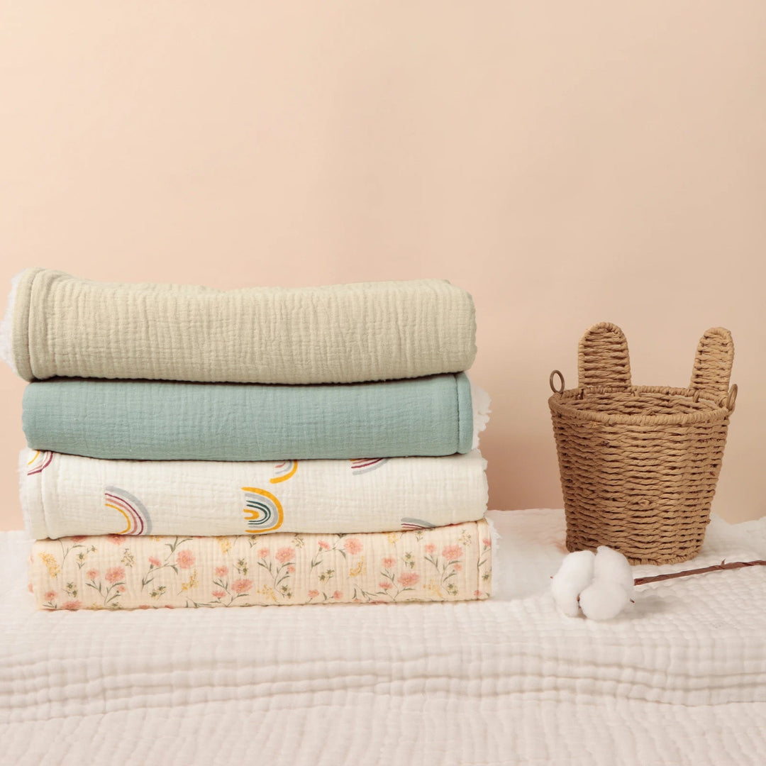 Couverture d’hiver bébé épaisse en coton et polaire douce | Plaid chaud 100x80 cm – Kalinatur