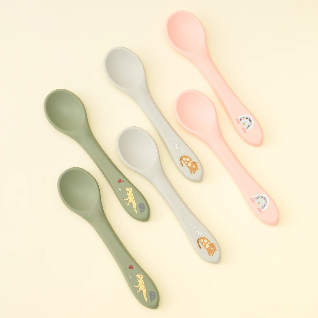 Cuillère Bébé en Silicone – Cuillère d’Apprentissage 6 Mois+ Kalinatur