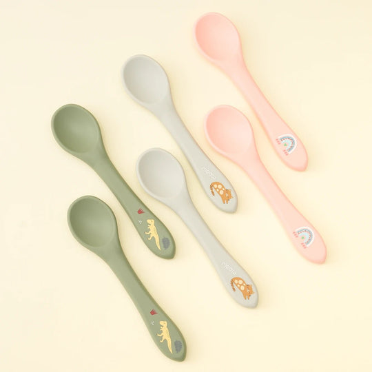 Cuillère Bébé en Silicone – Cuillère d’Apprentissage 6 Mois+ Kalinatur