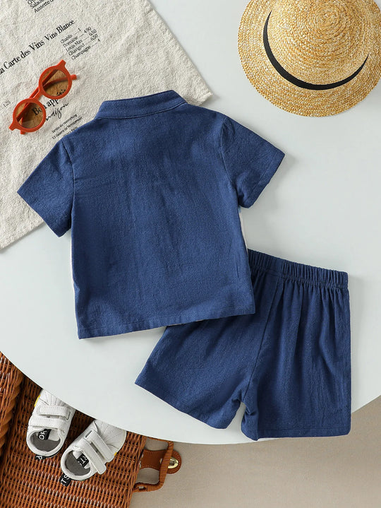 derrière de lEnsemble bebe garçons bleu marine bleu ciel blanc