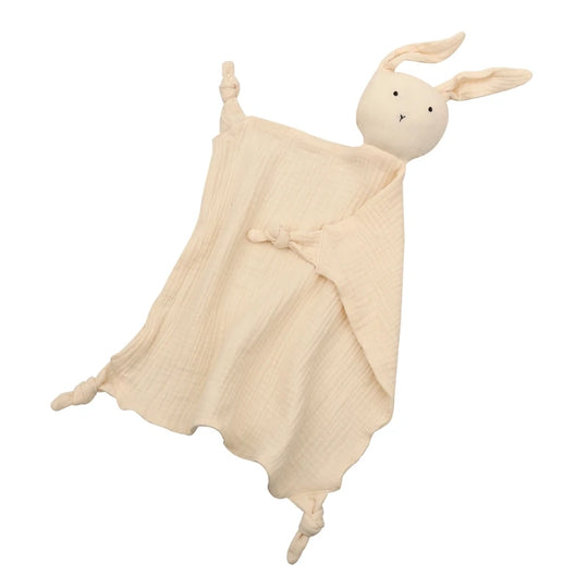Doudou lapin crème en lange pour apaiser bébé