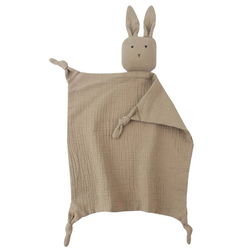 Doudou lapin en mousseline beige pour bébé – Kalinatur