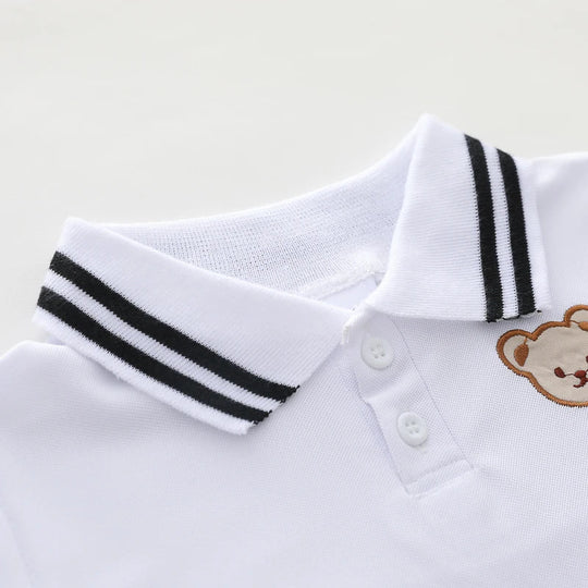Ensemble polo et short brodés motif ours