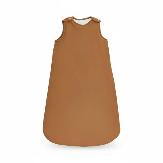 Gigoteuse bébé Kalinatur couleur caramel en coton naturel – turbulette douce, chaude et respirante.