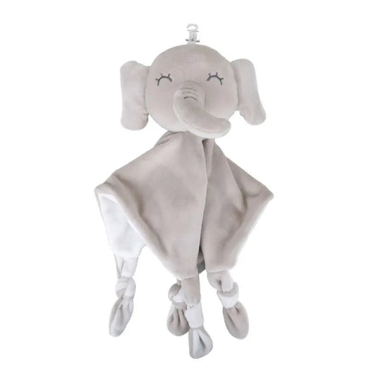 Doudou éléphant gris en velours ultra doux pour nouveau-né
