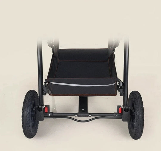 Structure arrière renforcée de la poussette jumeaux Kalinatur.