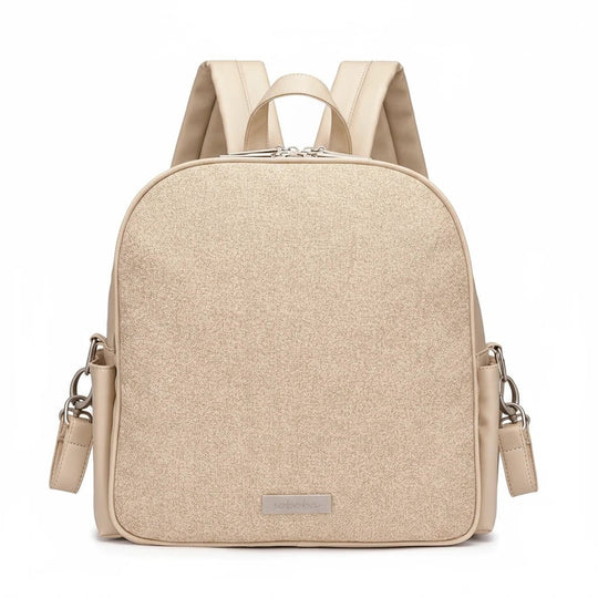 Sac à langer beige champagne Kalinatur, élégant et imperméable.