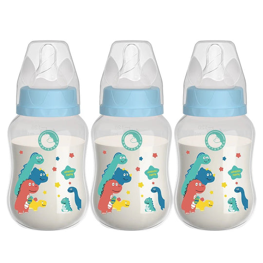 Lot de 3 Biberons Kalinatur™ – 150 ml & 240 ml | Col Large, Anti-Colique & Sans BPA – Set Premium pour Nouveau-né