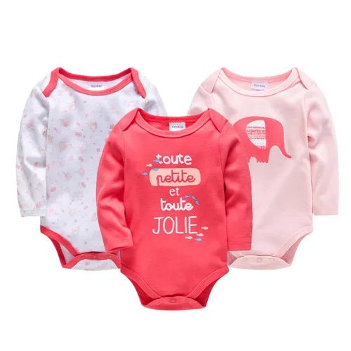 Lot de 6 Bodies Bébé 100 % Coton – Manches Longues, Confort & Douceur Naturelle | Kalinatur