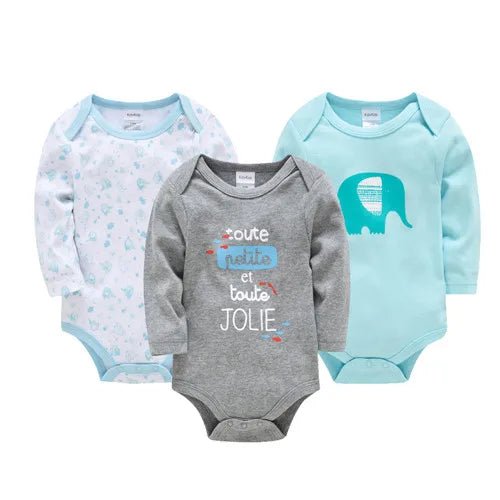Lot de 6 Bodies Bébé 100 % Coton – Manches Longues, Confort & Douceur Naturelle | Kalinatur
